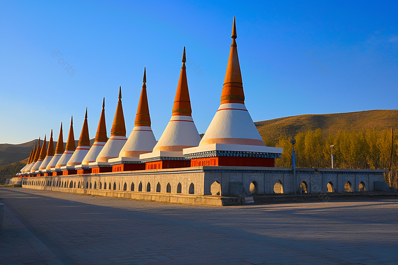 塔尔寺建筑旅游风景蓝天白云景色,高清,摄影图,摄影图片,图片大全,摄影图免费下载